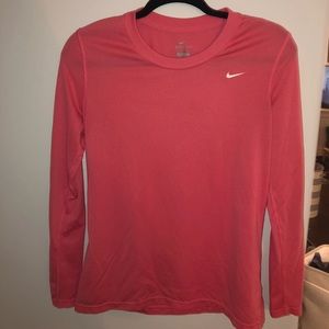 Coral Long sleeve Nike Top
